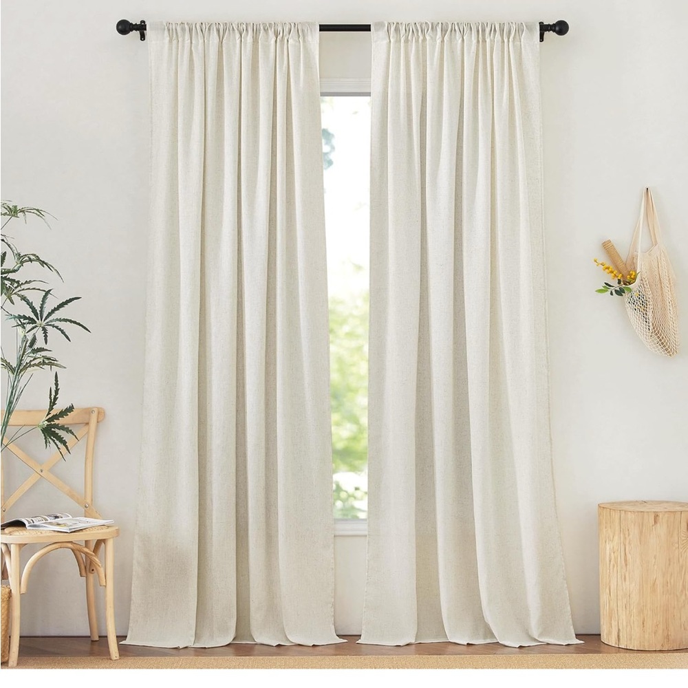 NICETOWN Beige Curtains 52" x 135". NEW IN PACKAGE